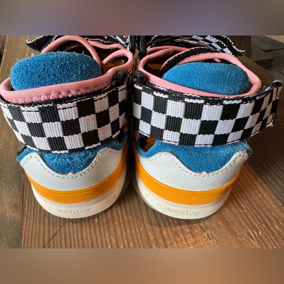 VANS VARI MULTI CHECKERBOARD VELCRO SNEAKERS - Picture 10 of 10